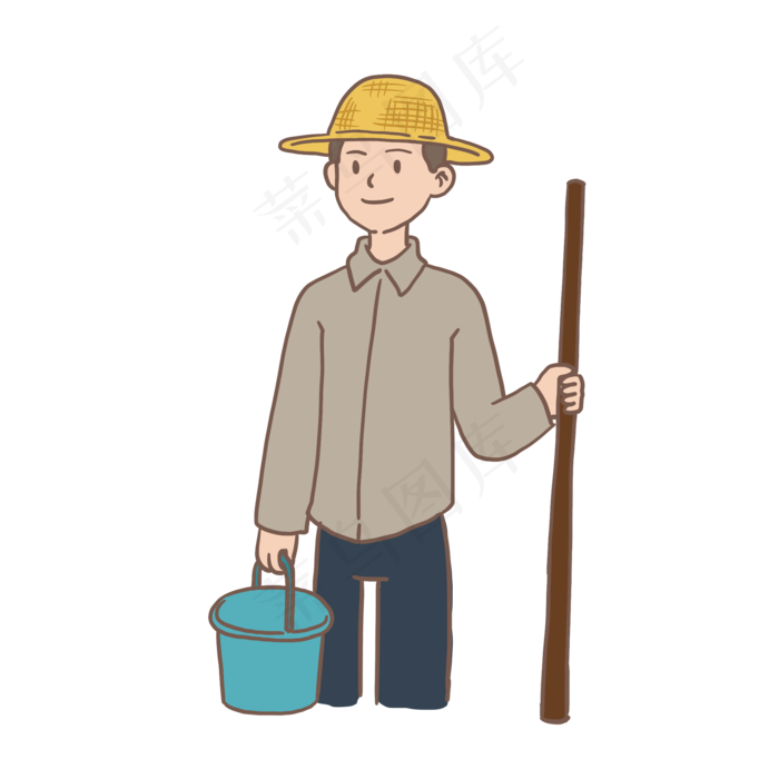 五一劳动节种地的老人农民免抠元