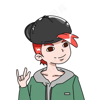 520情侣头像青春帅气戴帽子嘻