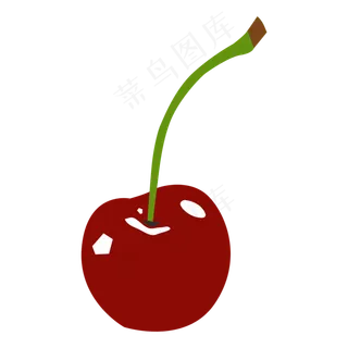 卡通手绘樱桃免扣素材
