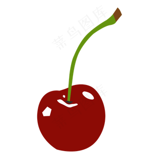 卡通手绘樱桃免扣素材
