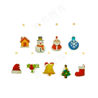 平安夜装饰小挂坠,免抠元素