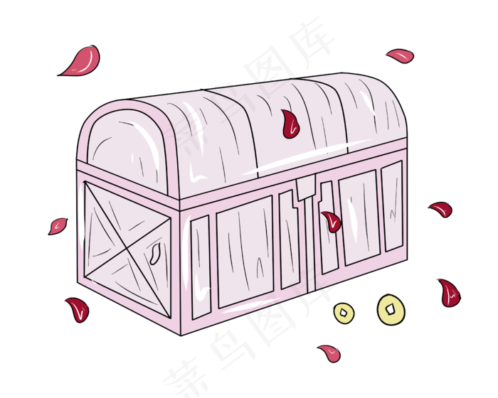 玫瑰花瓣宝箱(2500X2000(DPI:300))psd模版下载