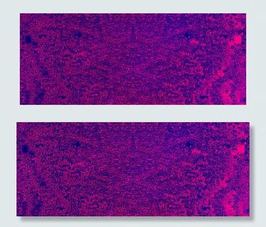 紫蓝色像素块风点墨状质感纹理banner