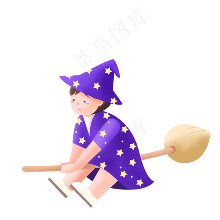 卡通蓝色魔法师(2000X2000(DPI:300))psd模版下载