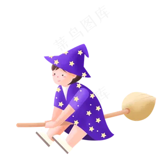 卡通蓝色魔法师