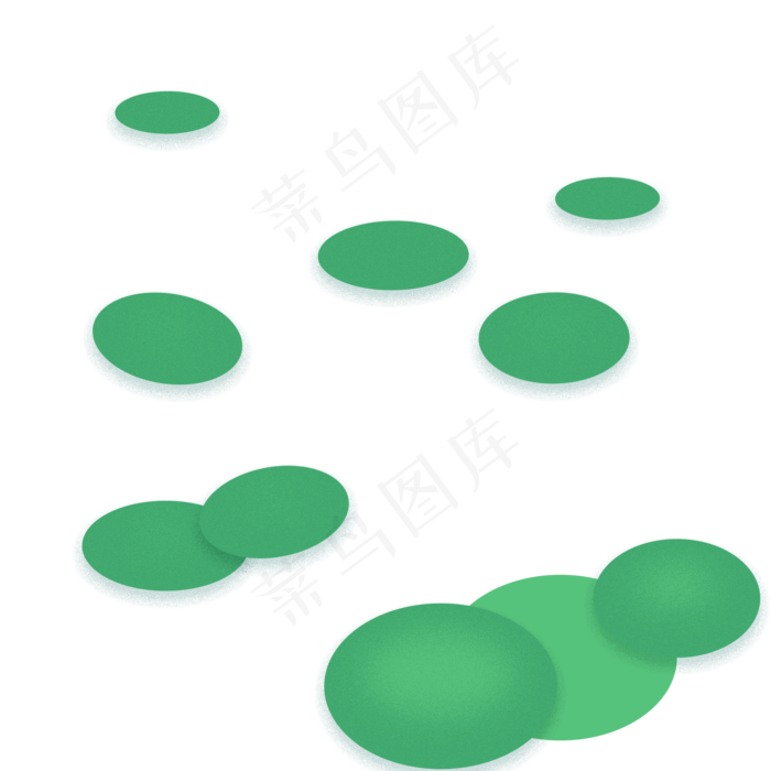 盛开荷花卡通插画