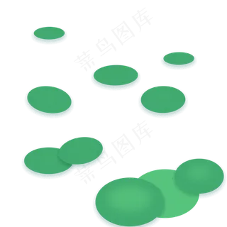 盛开荷花卡通插画