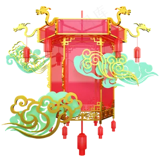 鼠年国潮装饰灯笼