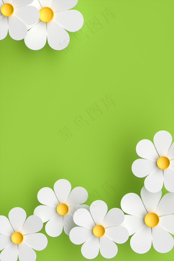 C4D立体简约花瓣卡通生日电商通用背景