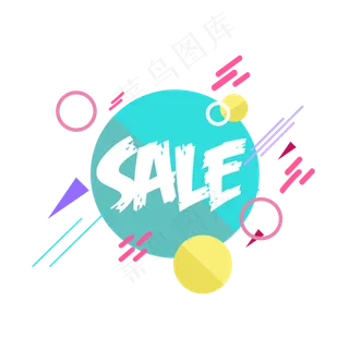 618电商BANNER渐变几何装饰素材矢量,免抠元素