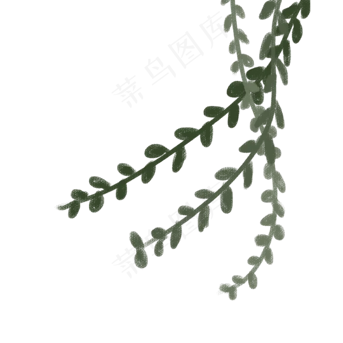 绿色植物叶子下载(2000X2000(DPI:300))psd模版下载