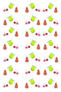 手绘青苹果底纹装饰