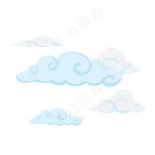 卡通云装饰素材,免抠元素