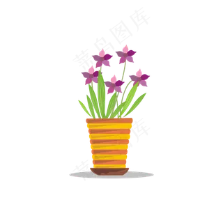 手绘绿植植物盆栽