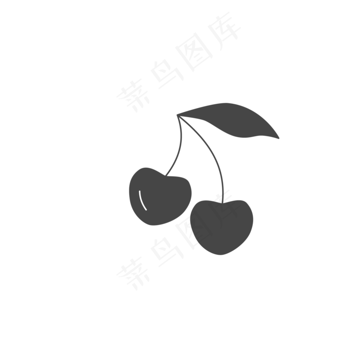 二个樱桃图标免抠图
