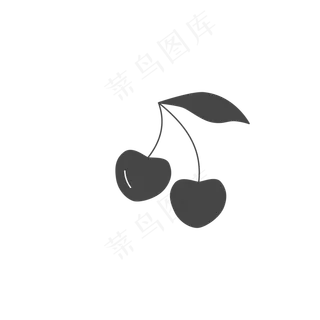 二个樱桃图标免抠图 二个樱桃图标免抠图