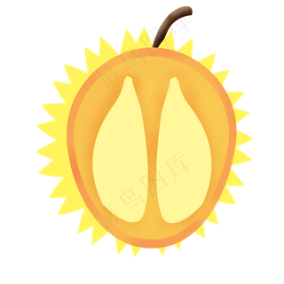 圆形手绘风格水果之王