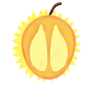 圆形手绘风格水果之王