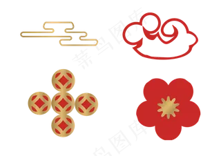 春节图标,免抠元素