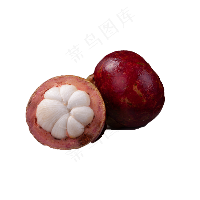 两个山竹实物拍摄免抠