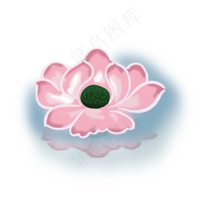 夏季荷花水彩png下载(2000X2001(DPI:300))psd模版下载