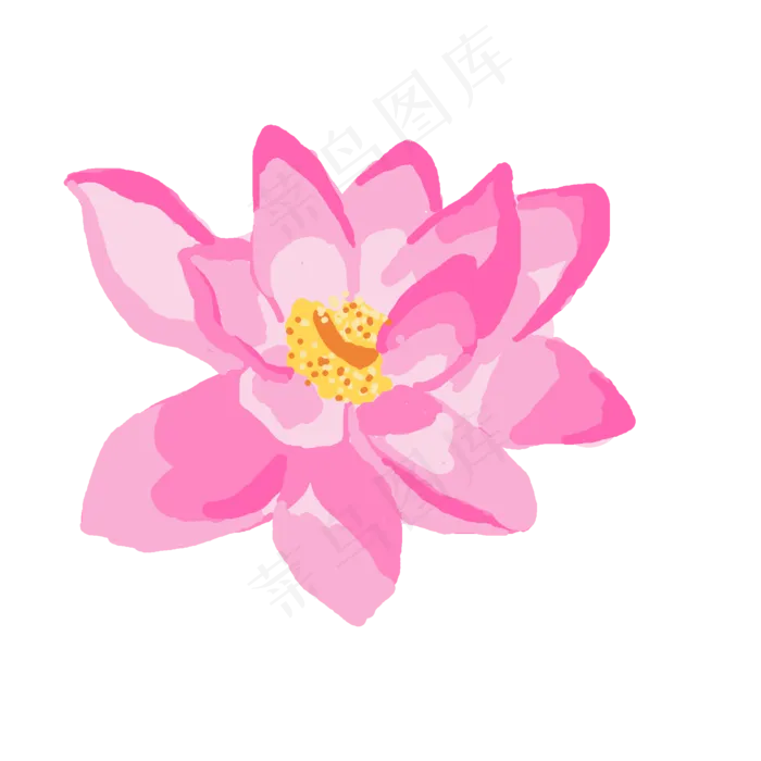 一朵粉色荷花(2100X2100(DPI:300))psd模版下载
