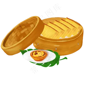 手绘美味的食物免抠图