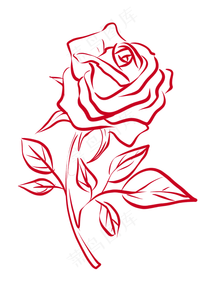 手绘玫瑰鲜花婚礼装饰(2480X3507(DPI:300))psd模版下载