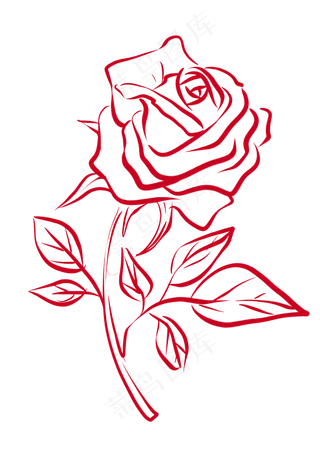 手绘玫瑰鲜花婚礼装饰