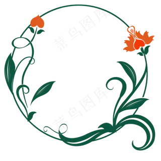 小清新文艺风植物花朵花环