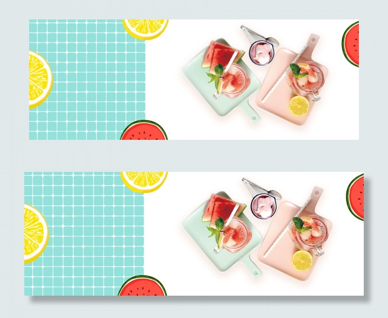 夏日冰镇水果拼盘banner