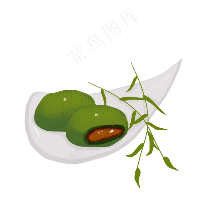 清明节青团png素材(2000X2000(DPI:300))psd模版下载