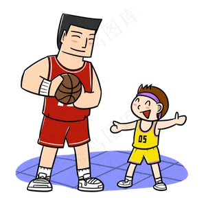 父亲节父子打篮球