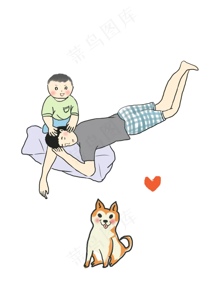 父子父亲节PNG素材(2480X3508(DPI:299))psd模版下载