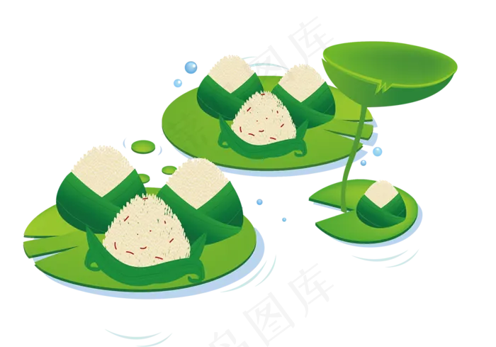 荷叶粽子(2000X2000(DPI:300))psd模版下载