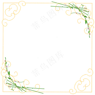 金属丝雪花边缘边框花角框