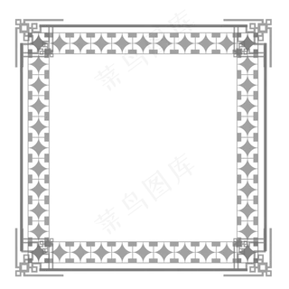 简约灰色唯美边框,免抠元素