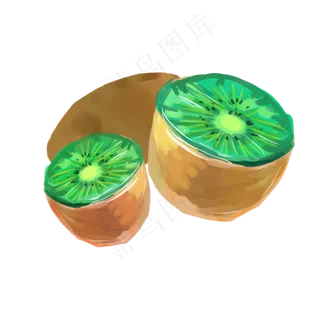 水彩水果猕猴桃