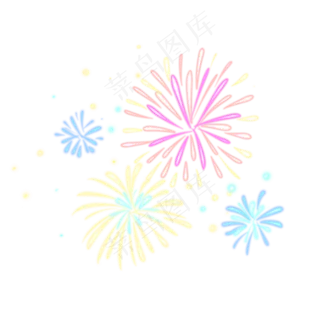 彩色炫光烟花
