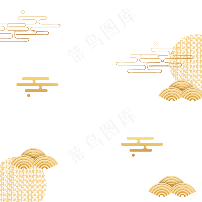 古风水纹云纹,免抠元素(2000*2000px 300 dpi )psd模版下载