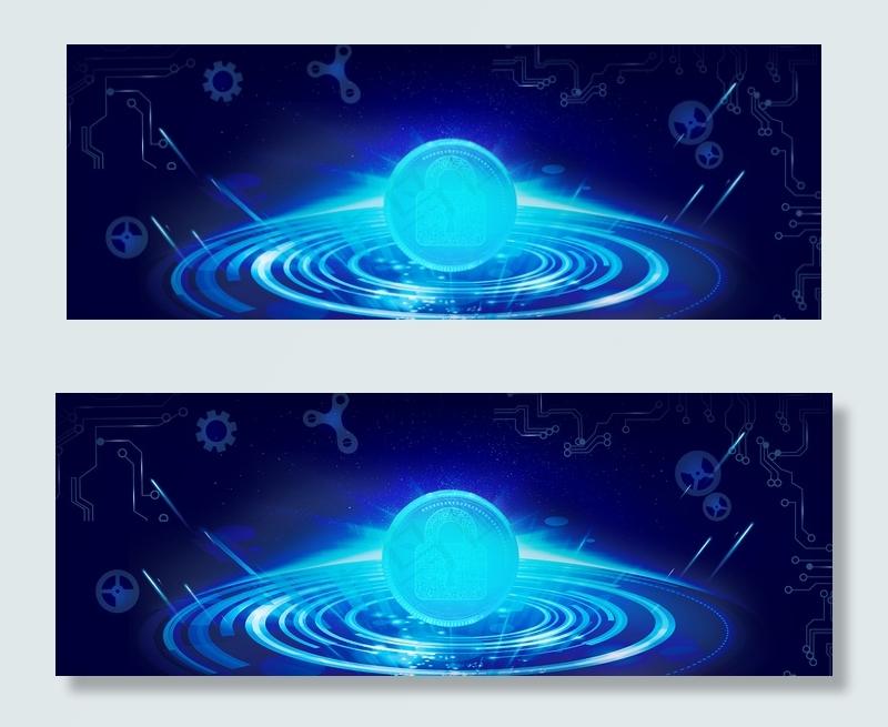 防诈骗科技光效安全锁海报