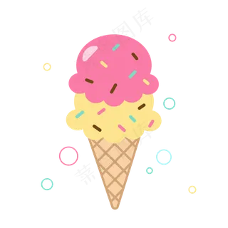 夏季清新可爱冰淇淋