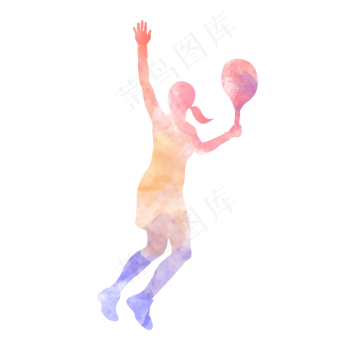 网球运动水彩渐变(2000X2000(DPI:300))psd模版下载
