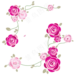 红色玫瑰漂浮