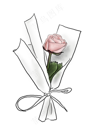 520手绘迷你花束,免抠元素