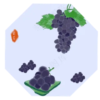 夏日水果葡萄紫色甜蜜PGN