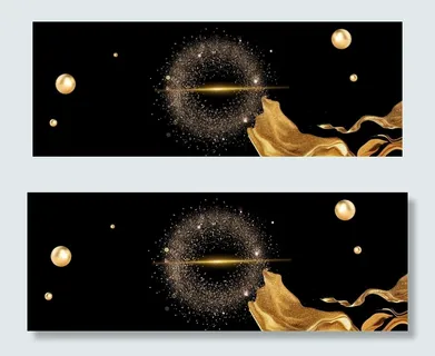 元旦黑金色大气banner