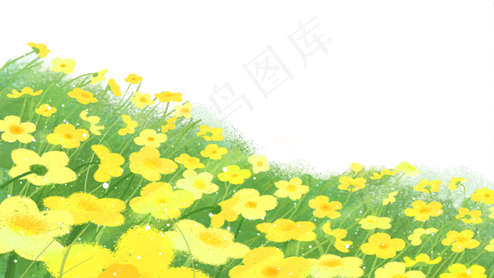春天油菜花浪漫花海,免抠元素(1000X563(DPI:300))psd模版下载