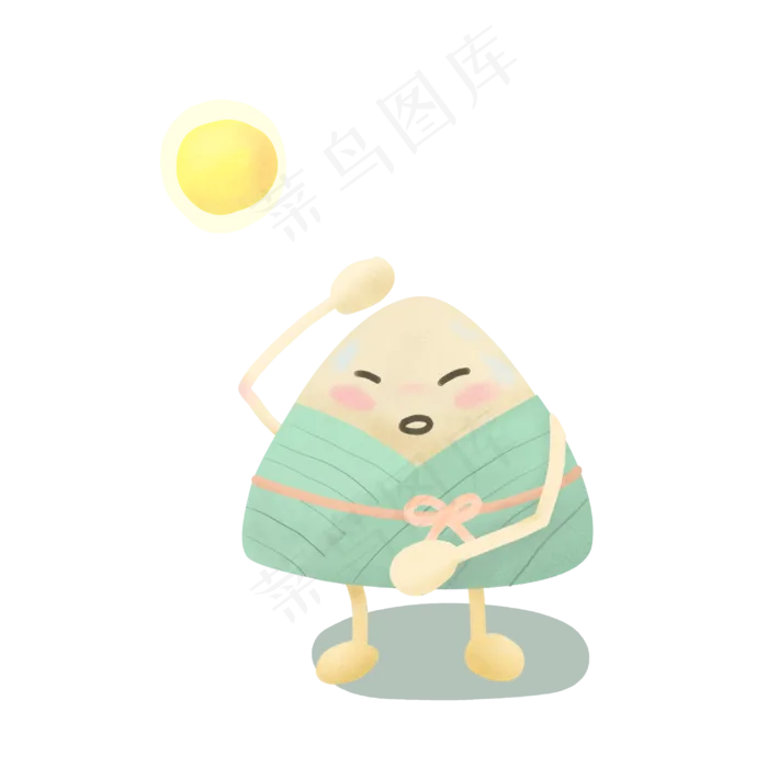 端午节卡通创意粽子(3000X3000(DPI:300))psd模版下载