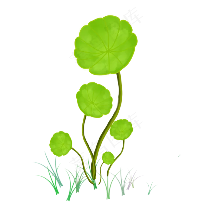 手绘卡通植物树叶(2000X2000(DPI:300))psd模版下载